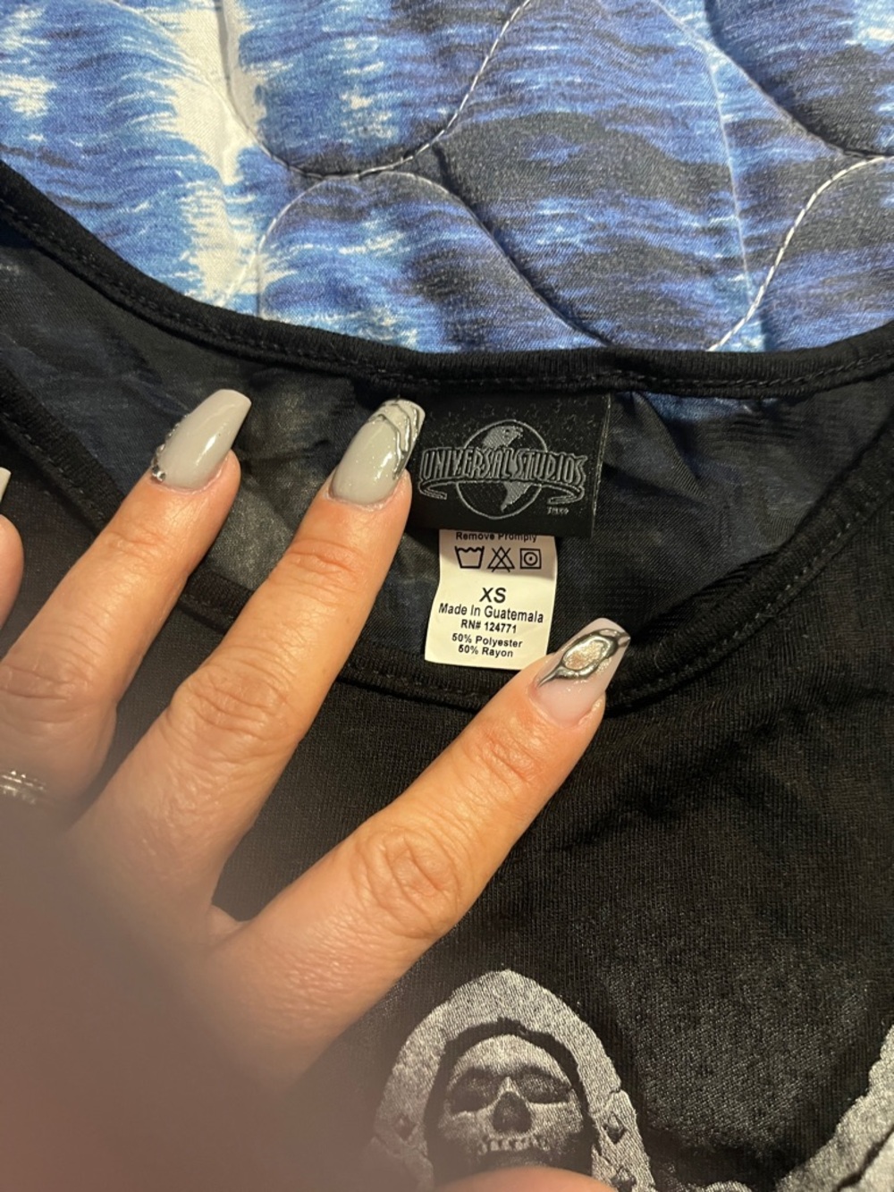 Universal Studios Black Skull Graphic Tank Top XS